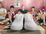 Nike Basketball Sneakers in White with Patterned Swoosh