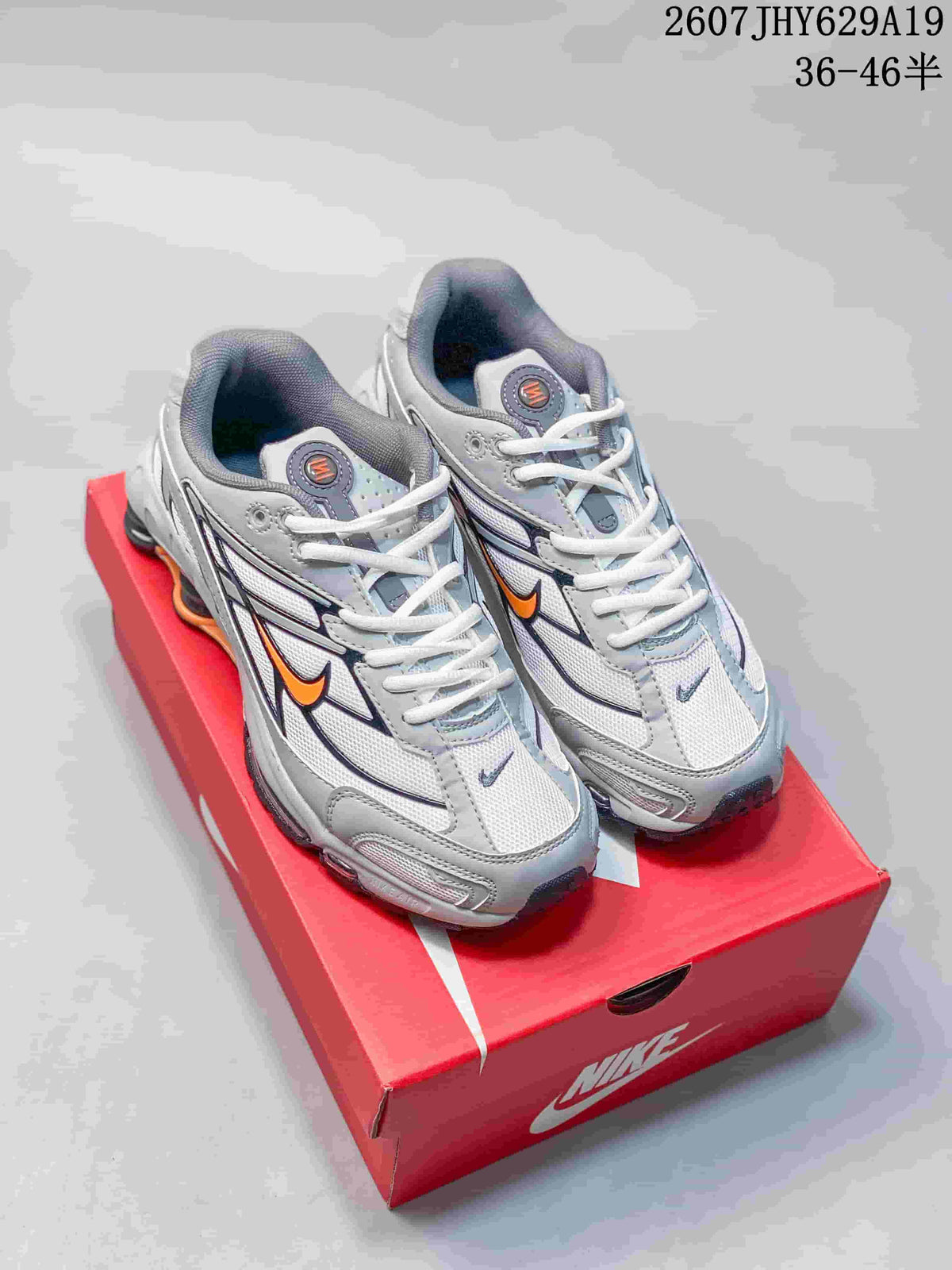 Nike Shox Ride 2 Sneakers Grey White Orange 711395WPR