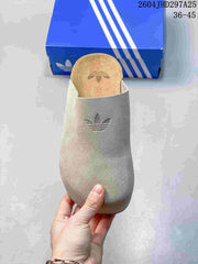 adidas Adimule Suede-Textured Mule Slides Beige IH690
