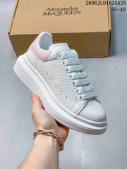 Alexander McQueen Oversized Platform Sneakers, White and Pink