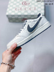 Jordan Air Jordan Low Sneakers White Gray Monogram Style 2607JVD1197A17