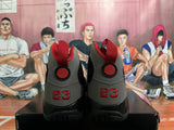 Jordan 9 High-Top Basketball Sneakers Black Grey Red
