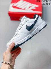 Nike Big Nike Low Lux Sneakers White and Black JD387A17