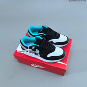 Nike Air Max 1 Black White and Turquoise Sneakers