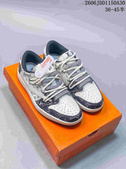 Jordan Air Jordan 1 Low Style Sneakers, Monogram Denim
