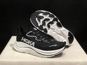 HOKA Clifton 10 Black and White Running Shoes