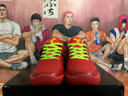 Nike Kobe 6 Red Basketball Sneakers with Volt Laces