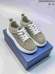 Dior Casual Lace-Up Sneakers in Gray Green