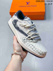 Jordan 1 Low OG SP White Denim Monogram Sneakers