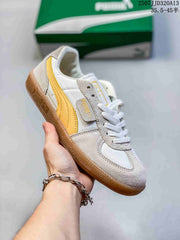 PUMA Palermo Leather Sneakers White Yellow Gum 2507JJD320A13