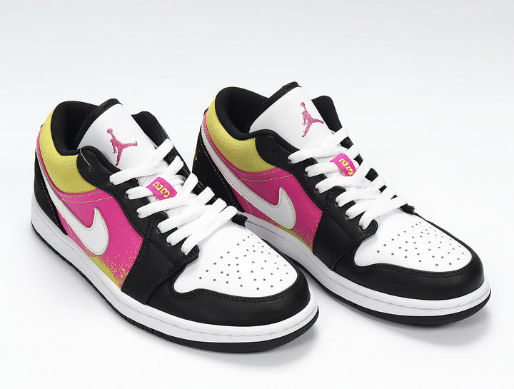 Nike Air Jordan 1 Low Yellow Pink Black Sneakers CW5564-001