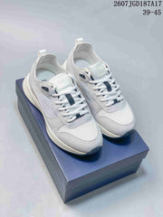 Dior B25 Runner Low-Top Sneakers White and Gray 2607JGD187A17