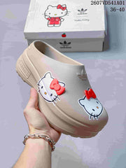 adidas x Hello Kitty Platform Mule Clogs in Beige