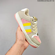Gucci Screener Low-Top Sneakers in Beige, Pink and Multicolor