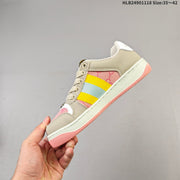 Gucci Screener Low-Top Sneakers in Beige, Pink and Multicolor
