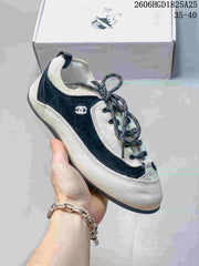 Chanel Black and White Low-Top Sneakers 2606HGD1825A25