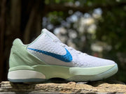 Nike Kobe 6 Haliburton PE Basketball Shoes, White and Green